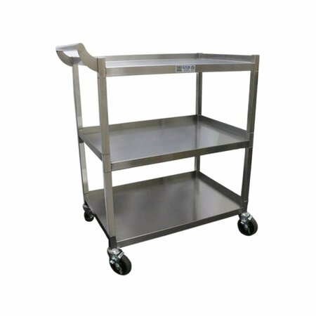 GSW Stainless Steel Solid 1-Inch Tubular Utility Cart with 5-Inch Swivel Casters, NSF Approved C-32K
